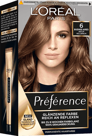 Braune Haare Buenos Aires Natur Hellbraun 6 Preference Packshot